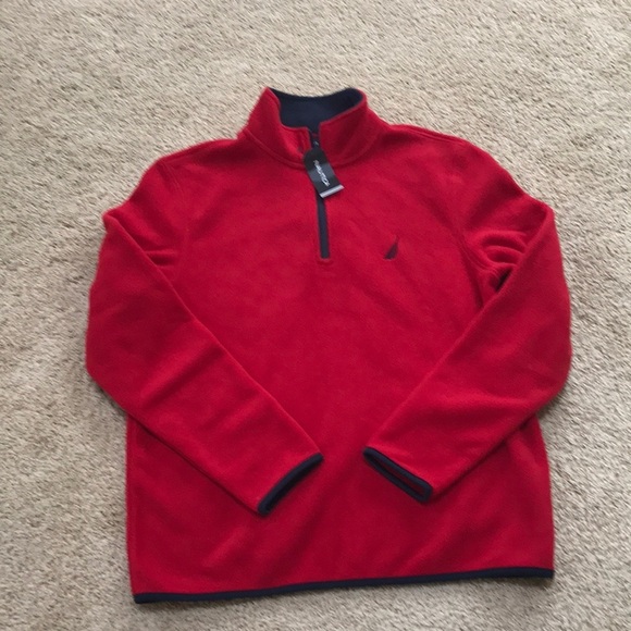 NWT! Nautica men’s small red 1/4 zip pullover